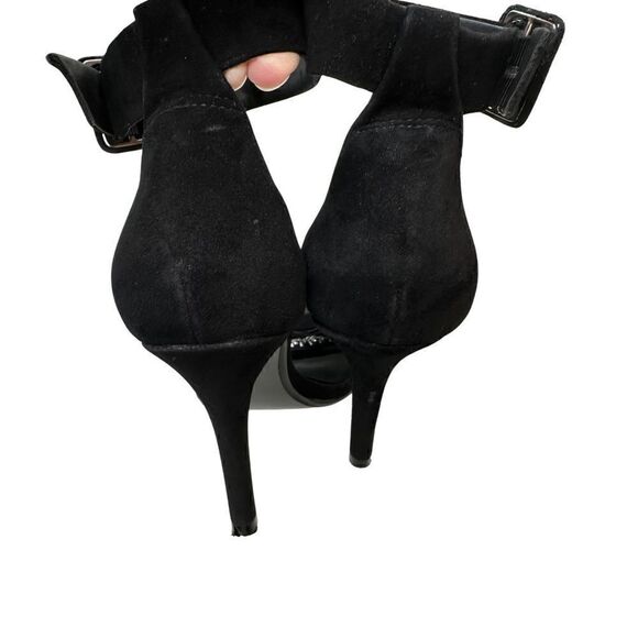 STEVE MADDEN Canastel Black Stiletto Ankle Strap Sandals Sz 8 - Picture 12 of 16